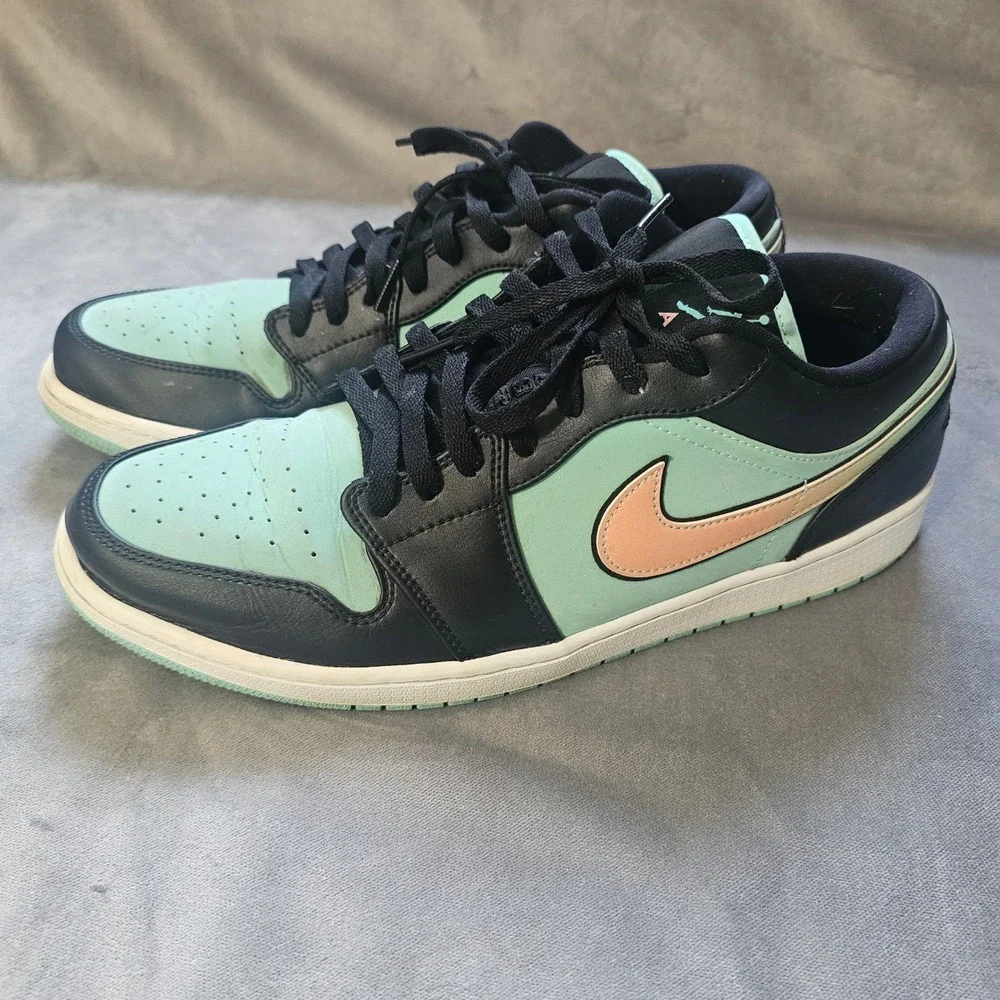 Air Jordan 1 Low SE Tropical‎ Twist Mens 13 Black Turquoise - Picture 2 of 10